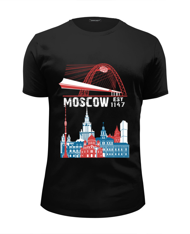 Printio Футболка Wearcraft Premium Slim Fit Moscow. establshed in 1147 printio футболка wearcraft premium slim fit москва moscow establshed in 1147 1