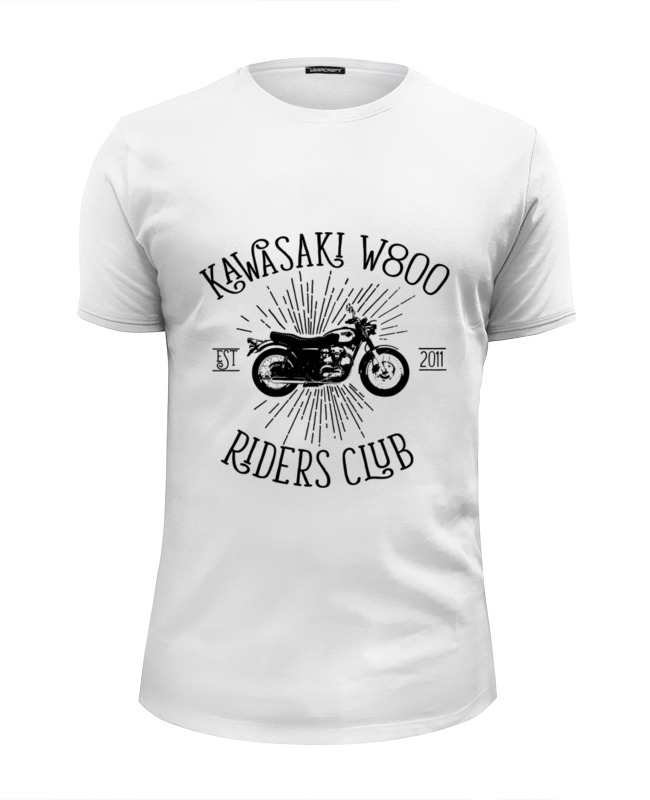 Printio Футболка Wearcraft Premium Slim Fit Kawasaki w800 riders club