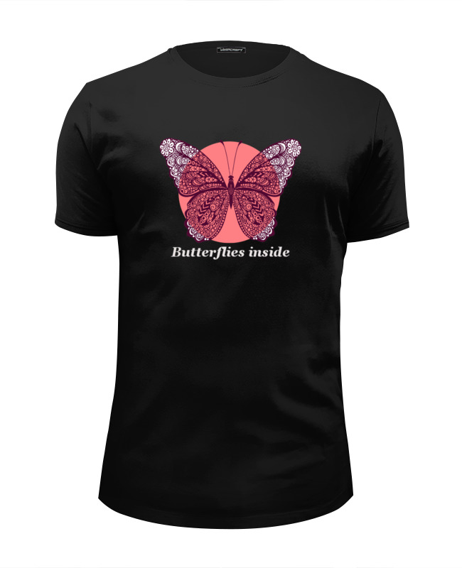 Printio Футболка Wearcraft Premium Slim Fit Бабочки внутри футболка wearcraft premium slim fit printio бабочки летают бабочки