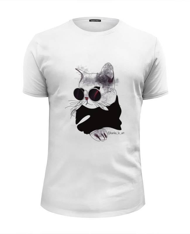 Printio Футболка Wearcraft Premium Slim Fit Стильный кот printio футболка wearcraft premium котик меломан