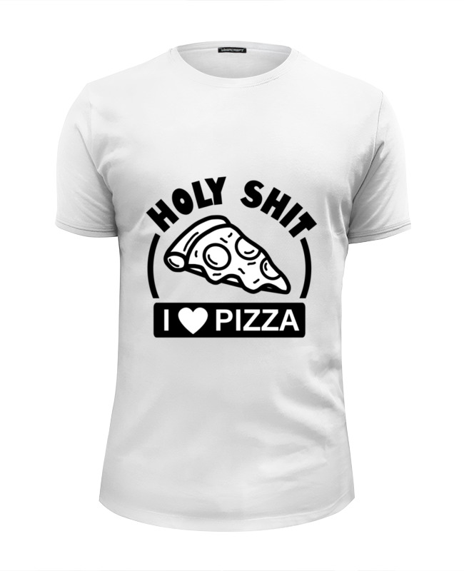 Printio Футболка Wearcraft Premium Slim Fit Люблю пиццу (pizza)