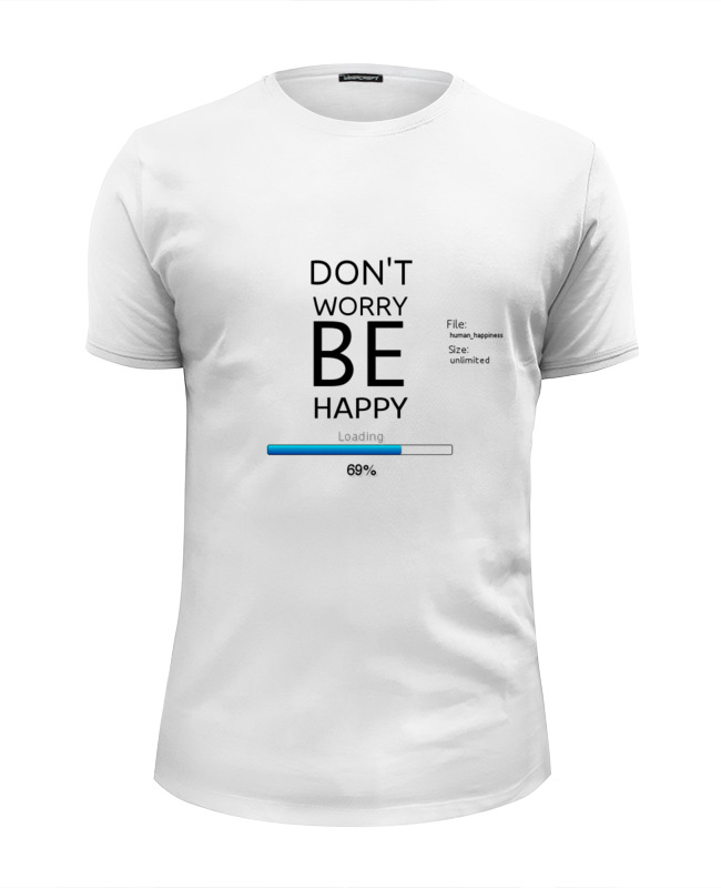 Printio Футболка Wearcraft Premium Slim Fit счастье загружается... printio футболка wearcraft premium slim fit счастье смеющийся заяц