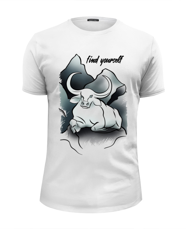 Printio Футболка Wearcraft Premium Slim Fit Лунный бык printio футболка wearcraft premium slim fit бык боксер