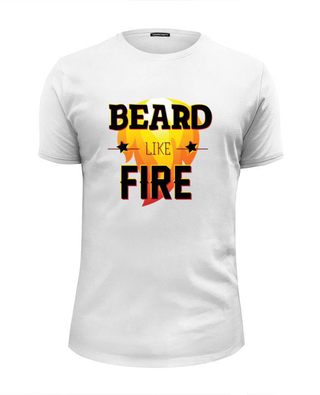 Printio Футболка Wearcraft Premium Slim Fit Beard like fire