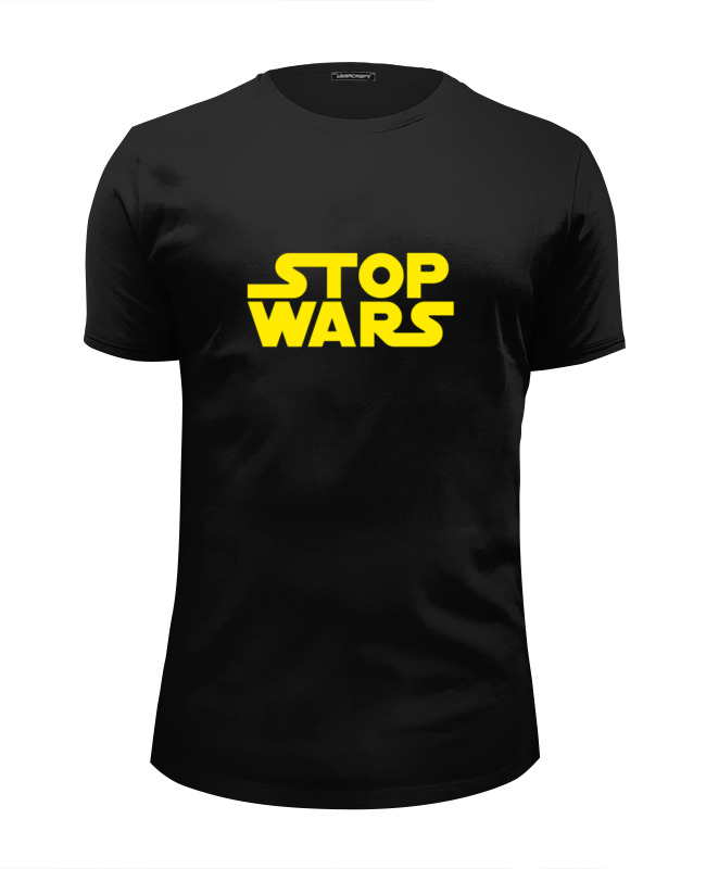 printio футболка wearcraft premium slim fit stop wars Printio Футболка Wearcraft Premium Slim Fit Stop wars