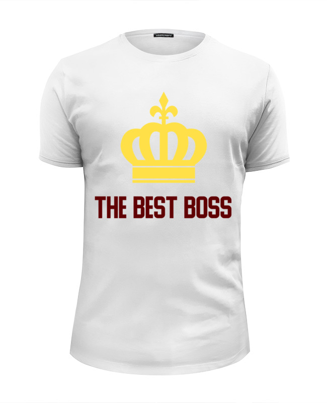 Printio Футболка Wearcraft Premium Slim Fit The best boss with crown printio кружка цветная внутри the best boss with crown