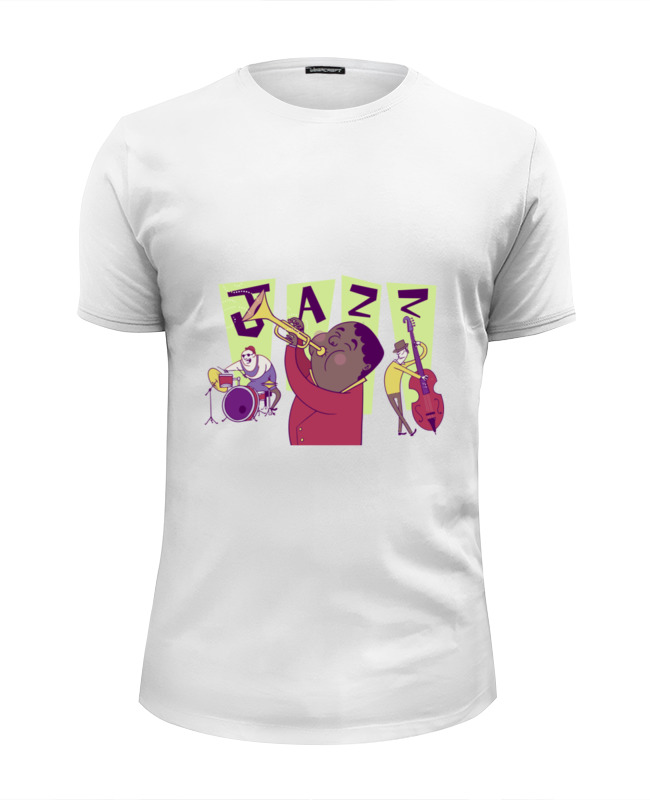 Printio Футболка Wearcraft Premium Slim Fit Джаз (jazz) мужская футболка джаз музыкант jazz саксофон xl белый