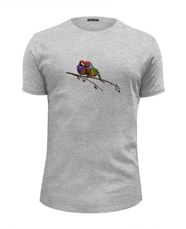 Printio Футболка Wearcraft Premium Slim Fit Попугайчики-неразлучники printio футболка классическая попугайчики неразлучники