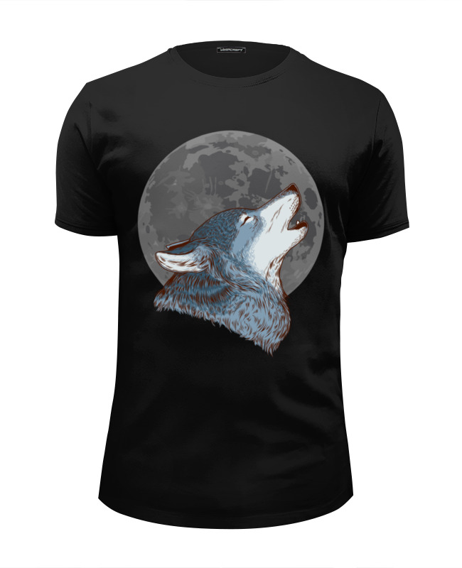 Printio Футболка Wearcraft Premium Slim Fit Волк и луна printio футболка wearcraft premium slim fit волк и луна