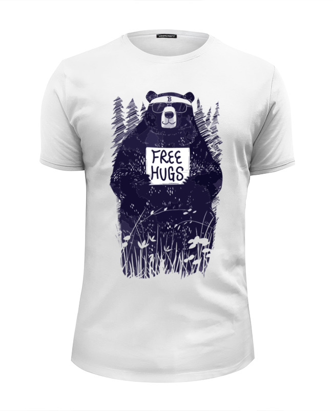 Printio Футболка Wearcraft Premium Slim Fit Free hugs printio футболка wearcraft premium бесплатные обнимашки