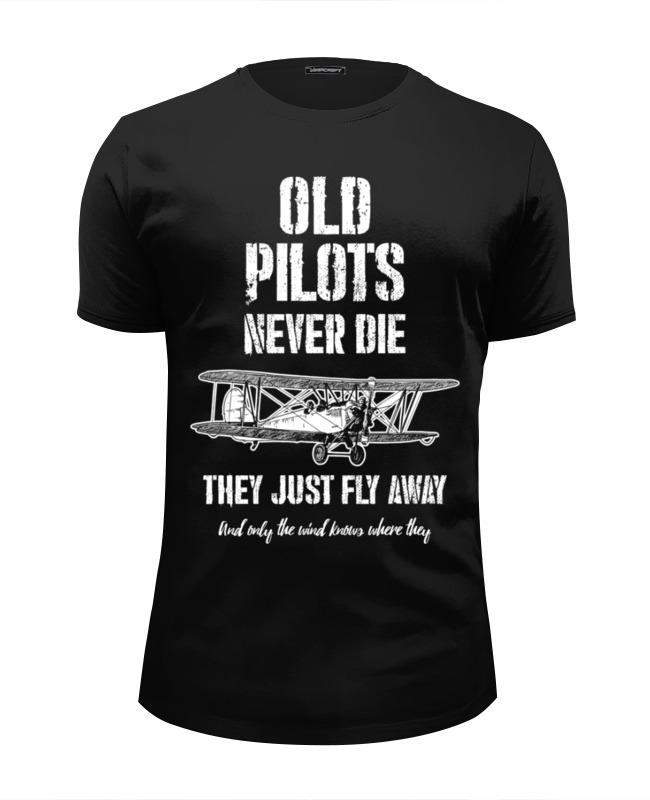 Printio Футболка Wearcraft Premium Slim Fit Пилоты не умирают хлопковые футболки print bar старые пилоты не умирают