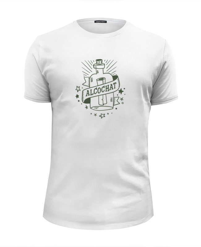 Printio Футболка Wearcraft Premium Slim Fit Alcochat white i-shirt printio футболка классическая alcochat white i shirt