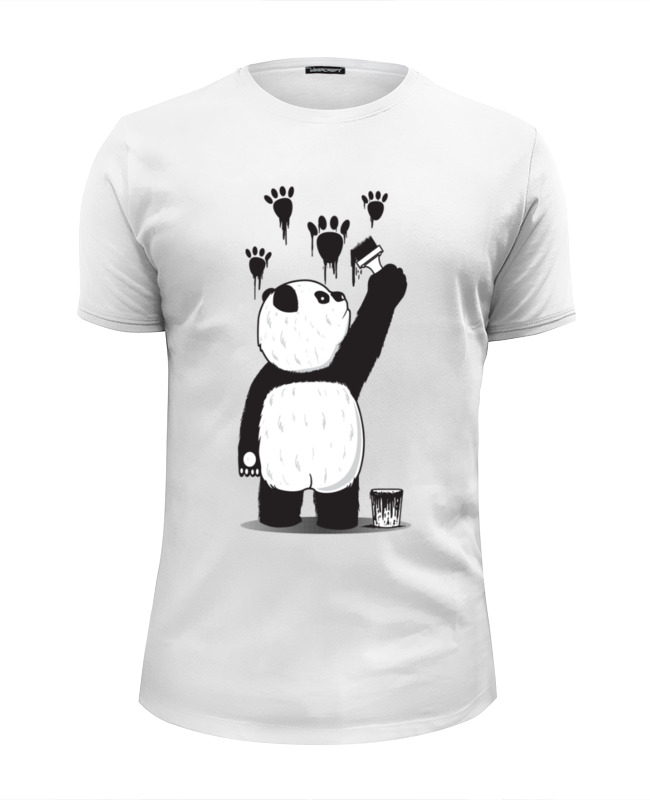 Printio Футболка Wearcraft Premium Slim Fit Панда вандал