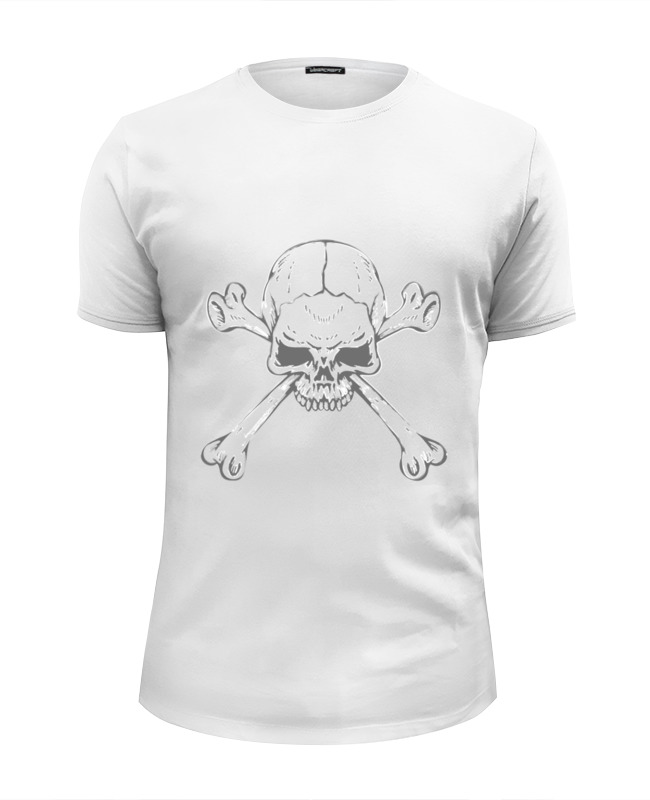 printio футболка wearcraft premium slim fit крест из черепов Printio Футболка Wearcraft Premium Slim Fit Череп с костями