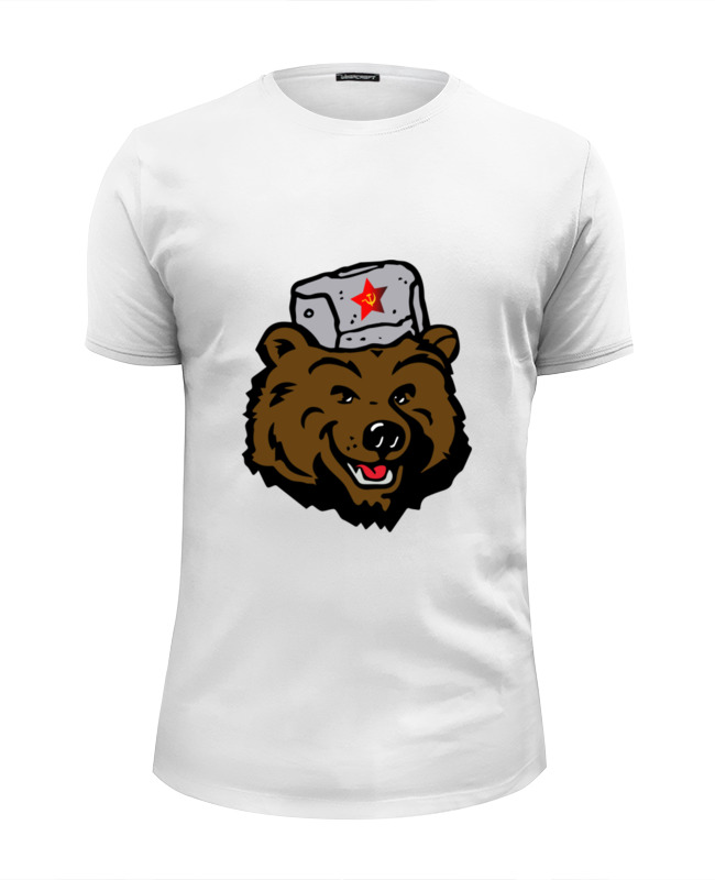 Printio Футболка Wearcraft Premium Slim Fit Russian bear (русский медведь)