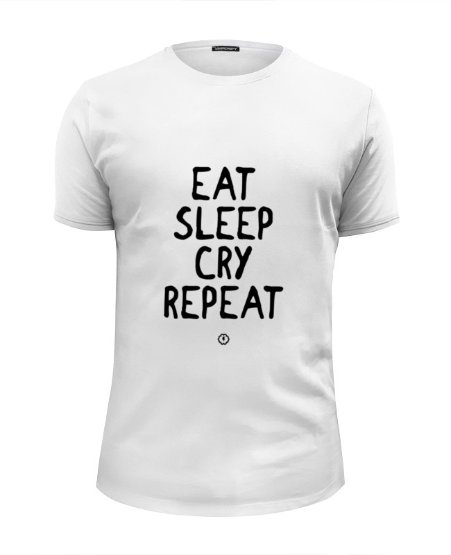 Printio Футболка Wearcraft Premium Slim Fit Eat cry repeat by brainy printio футболка wearcraft premium slim fit petyx store