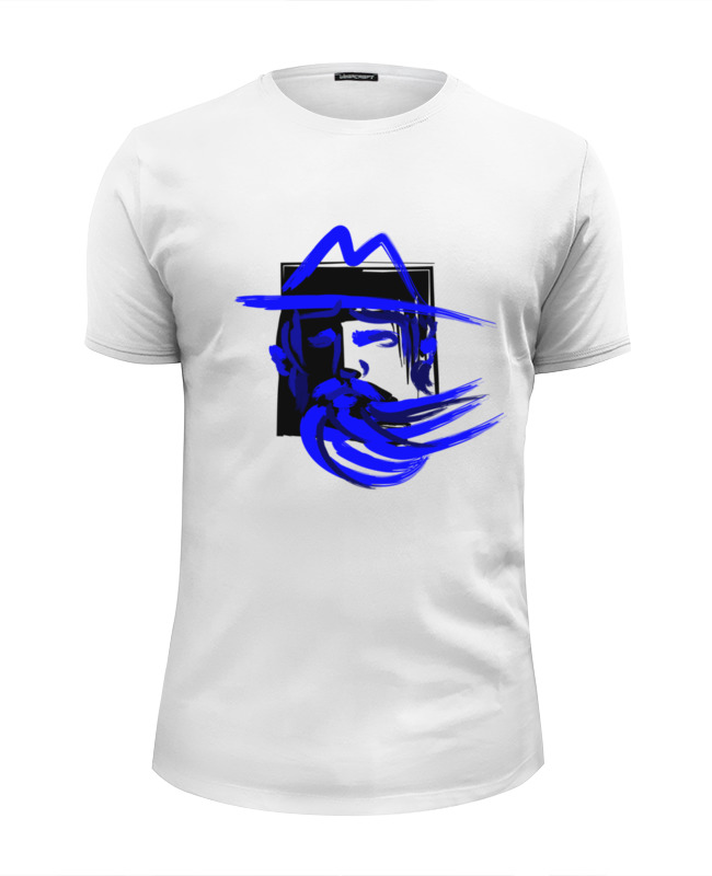 Printio Футболка Wearcraft Premium Slim Fit Blue beard, синяя борода
