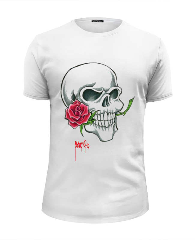 Printio Футболка Wearcraft Premium Slim Fit Skull #3 tom-s_design printio футболка wearcraft premium slim fit follow me