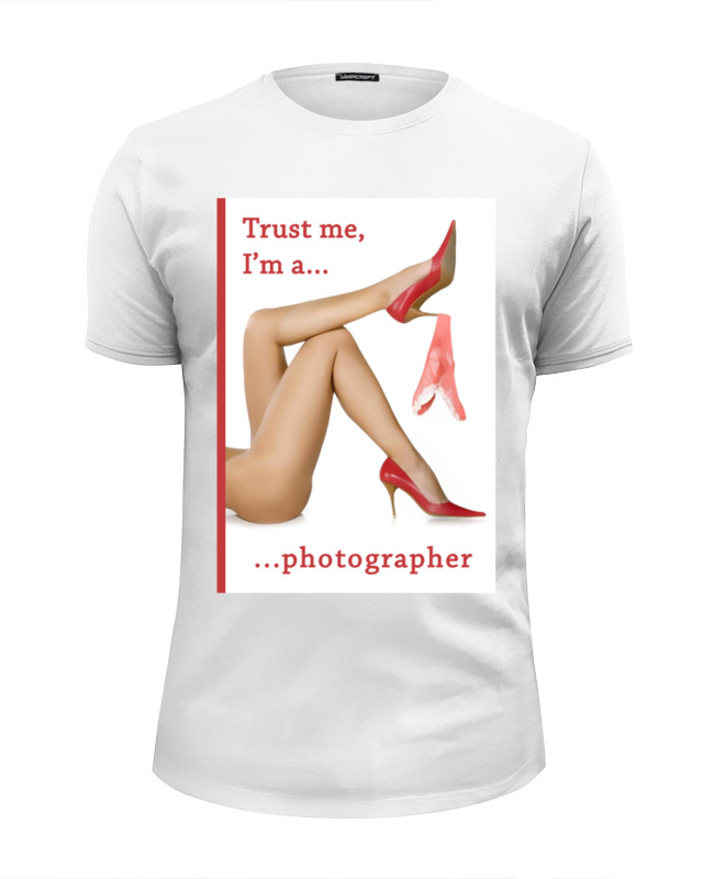 Printio Футболка Wearcraft Premium Slim Fit Trust me, i'm a photographer printio футболка wearcraft premium slim fit женщина в хороших туфлях
