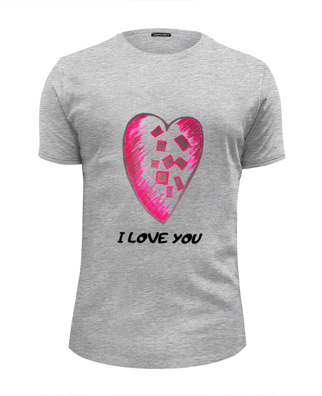 Printio Футболка Wearcraft Premium Slim Fit I love you