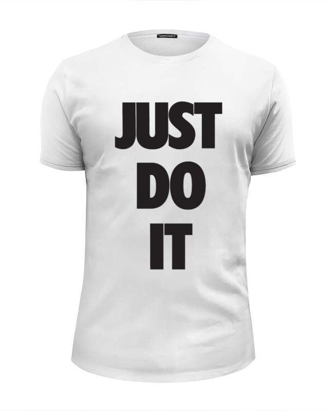 Printio Футболка Wearcraft Premium Slim Fit Just do it (просто сделай это) printio толстовка wearcraft premium унисекс just do it просто сделай это