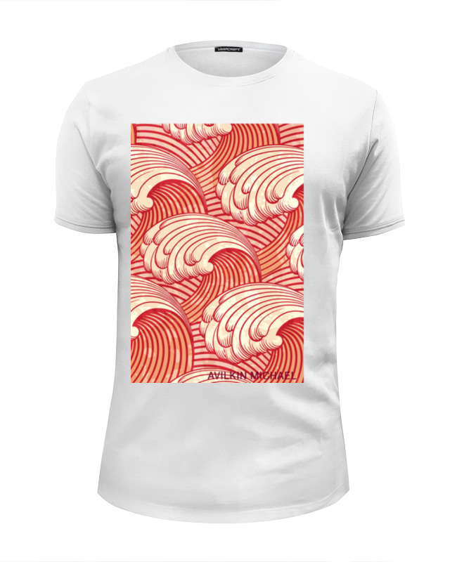 Printio Футболка Wearcraft Premium Slim Fit Абстрактные волны
