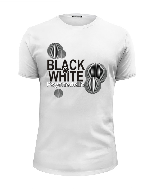 Printio Футболка Wearcraft Premium Slim Fit Черно-белая психоделика. printio футболка wearcraft premium slim fit черно белая психоделика
