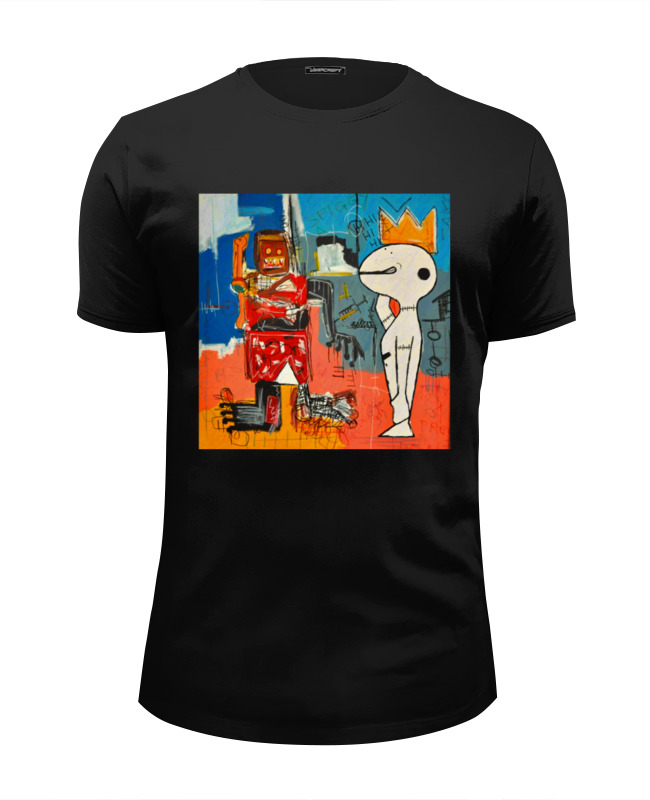 Printio Футболка Wearcraft Premium Slim Fit Basquiat/жан-мишель баския футболка dreamshirts жан мишель баския женская серая 2xl