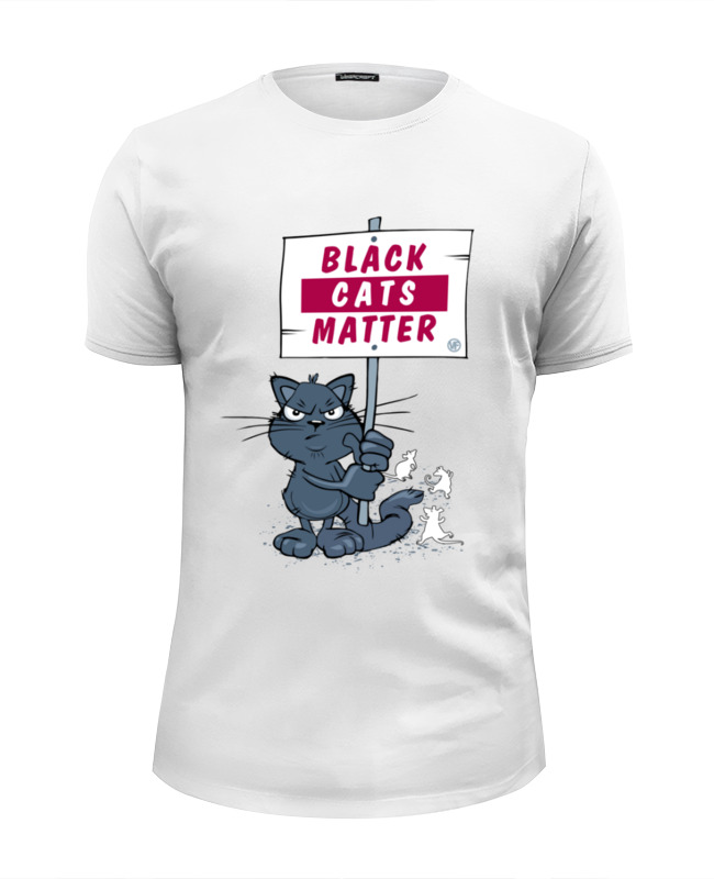 Printio Футболка Wearcraft Premium Slim Fit Черный кот printio футболка wearcraft premium slim fit черный кот
