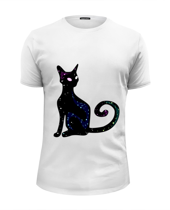 Printio Футболка Wearcraft Premium Slim Fit Космическая кошка printio футболка wearcraft premium slim fit кот и кошка