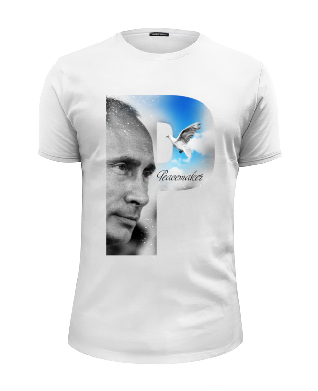 Printio Футболка Wearcraft Premium Slim Fit Putin peacemaker by design ministry