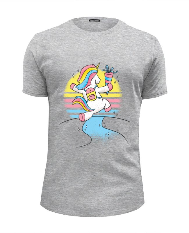 Printio Футболка Wearcraft Premium Slim Fit Happy unicorn