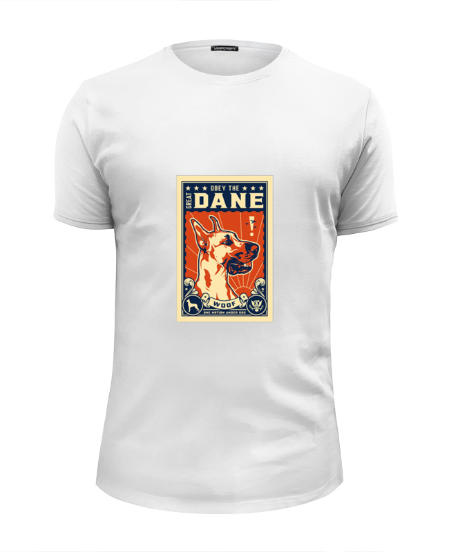Printio Футболка Wearcraft Premium Slim Fit Собака: great dane coolidge dane shadow mountain