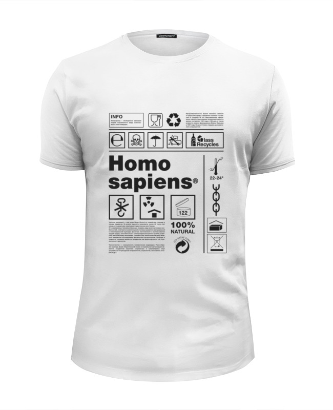 printio футболка wearcraft premium slim fit sapiens Printio Футболка Wearcraft Premium Slim Fit Homo sapiens