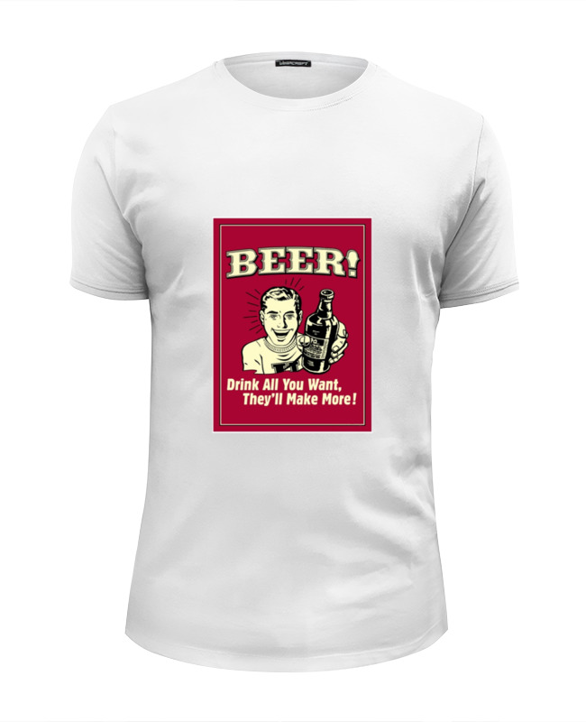 Printio Футболка Wearcraft Premium Slim Fit Пиво! printio футболка wearcraft premium slim fit пиво дафф duff beer