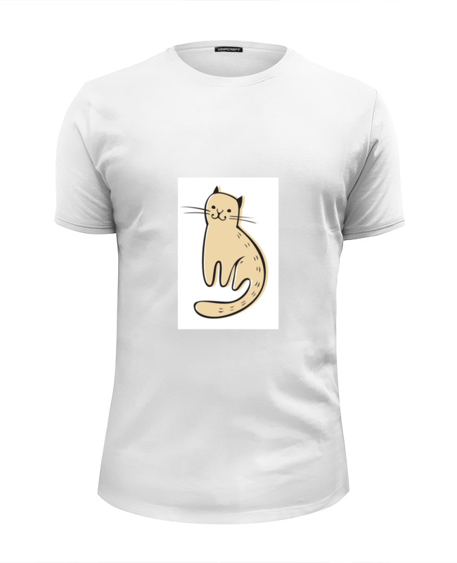 printio футболка wearcraft premium slim fit угрюмый котик Printio Футболка Wearcraft Premium Slim Fit Котик