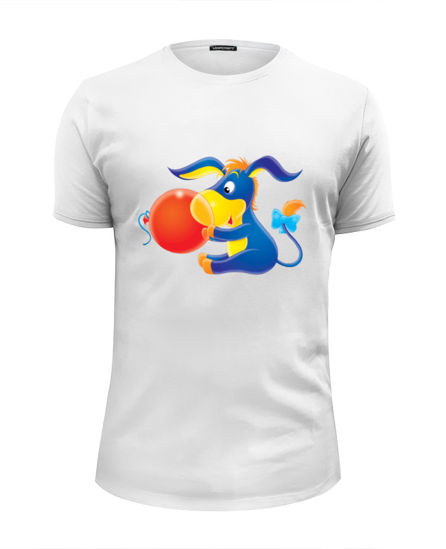 Printio Футболка Wearcraft Premium Slim Fit Ослик иа детская футболка синий слон с воздушным шариком 104 белый