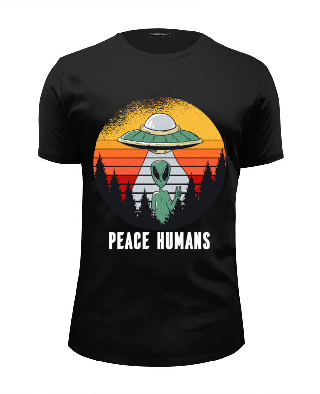 printio футболка классическая peace humans Printio Футболка Wearcraft Premium Slim Fit Peace humans