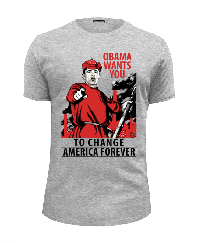 Printio Футболка Wearcraft Premium Slim Fit Obama red army printio футболка wearcraft premium slim fit obama obey