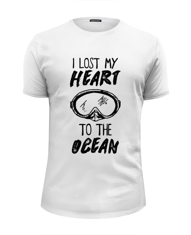 Printio Футболка Wearcraft Premium Slim Fit I lost my heart to the ocean printio футболка wearcraft premium i lost my heart to the ocean