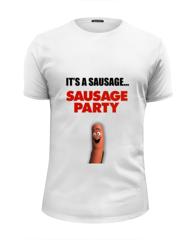 Printio Футболка Wearcraft Premium Slim Fit Sausage party - полный расколбас! printio футболка с полной запечаткой для мальчиков sausage party полный расколбас
