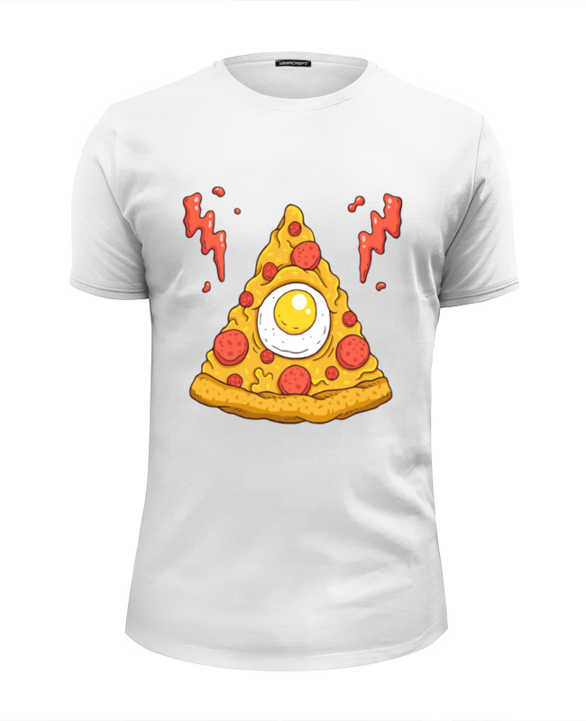 Printio Футболка Wearcraft Premium Slim Fit Кусочек пиццы (pizza) printio футболка wearcraft premium slim fit пицца мопс