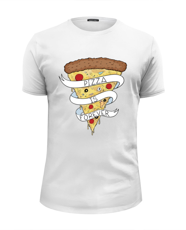 Printio Футболка Wearcraft Premium Slim Fit Пицца навсегда (pizza forever)