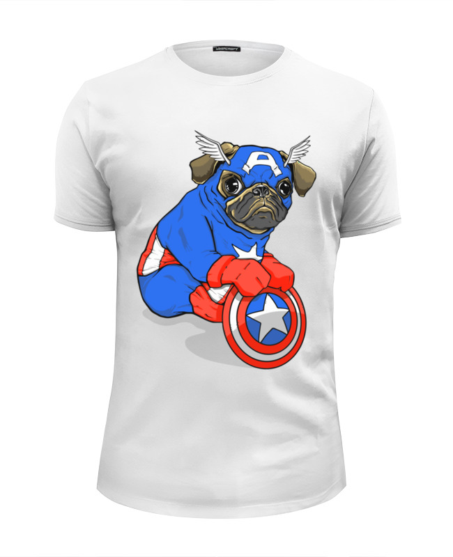 Printio Футболка Wearcraft Premium Slim Fit Captain pug printio футболка классическая captain pug