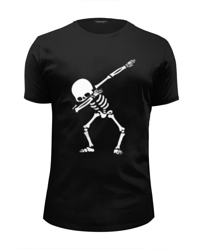 printio футболка wearcraft premium скелет танцует дэб Printio Футболка Wearcraft Premium Slim Fit Скелет танцует дэб