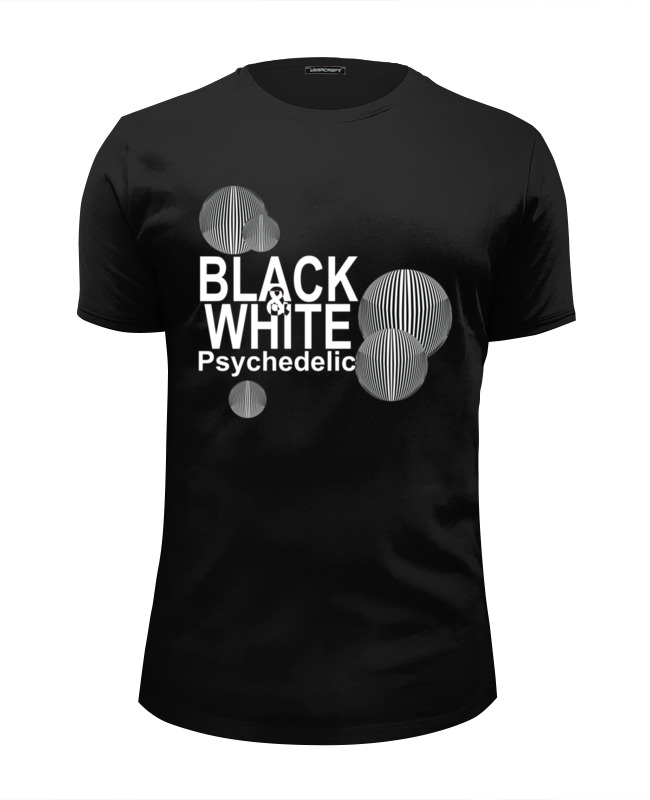 Printio Футболка Wearcraft Premium Slim Fit Черно-белая психоделика. printio футболка wearcraft premium черно белая психоделика