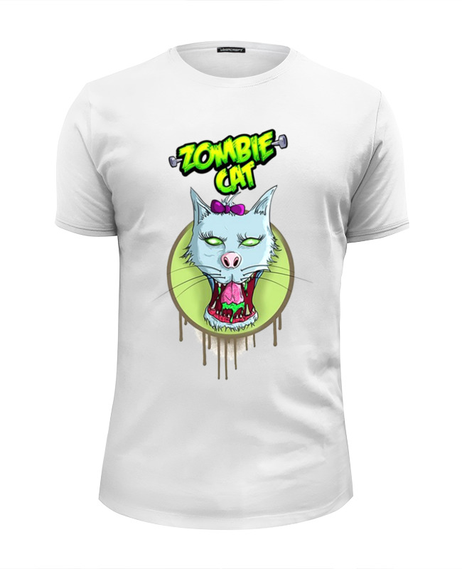 Printio Футболка Wearcraft Premium Slim Fit Zombie cat printio футболка wearcraft premium slim fit zombie cat