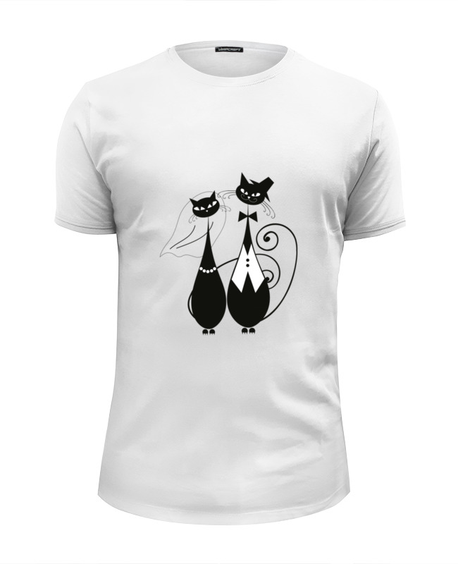 Printio Футболка Wearcraft Premium Slim Fit Кот и кошка printio футболка wearcraft premium slim fit кот и кошка