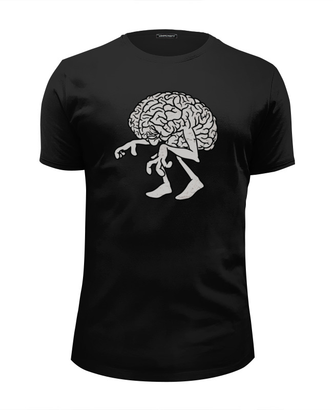 Printio Футболка Wearcraft Premium Slim Fit Brain / мозг printio футболка wearcraft premium slim fit zombie brain зомби мозг