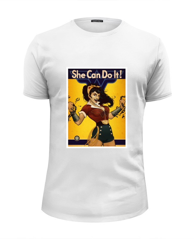 Printio Футболка Wearcraft Premium Slim Fit She can do it! printio футболка wearcraft premium she can do it